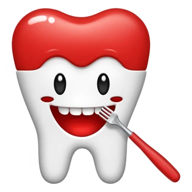 cepillo de dientes rojo sin cara sticker