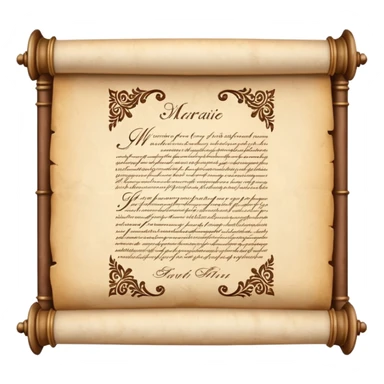 Old Scroll Marriage Contract sticker