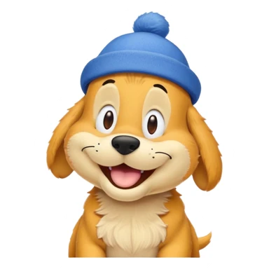 odie from garfield in a hat sticker