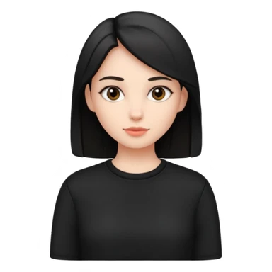 Fancy girl black casual sticker