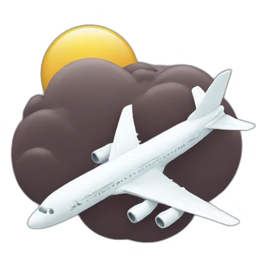 airplane flying over the world sticker