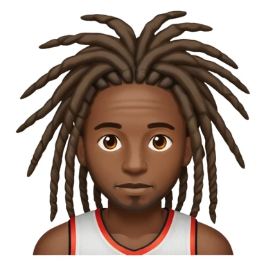 Basketball player with dreads sticker