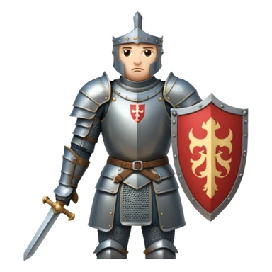 aggressive knight full body 'J' on chest sticker
