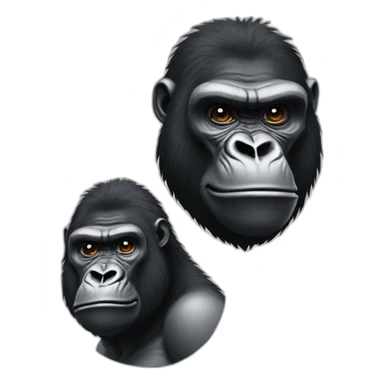 gorilla head and dino body sticker