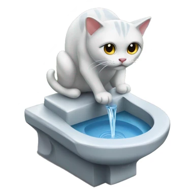 cat water drinking fountain sticker
