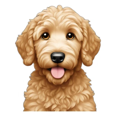 a goldendoodle puppy named biscuit sticker