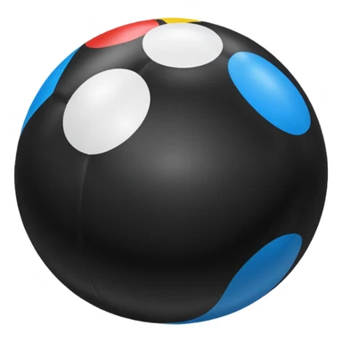 black beach ball sticker
