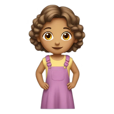 Niña con dos coletas sticker