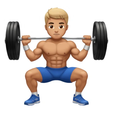 Guy squating sticker