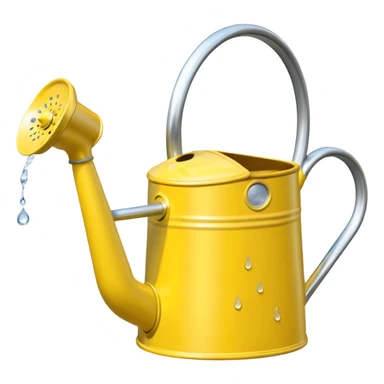 Yellow garden watering can sticker