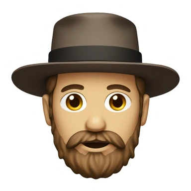 Amish man white with brown straw hat building a building with beard no mustache sticker