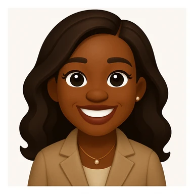 turn the second man in emoji style of the 1st image, match the facial features and match dressing style of the 2nd image, she is wearing suit sticker