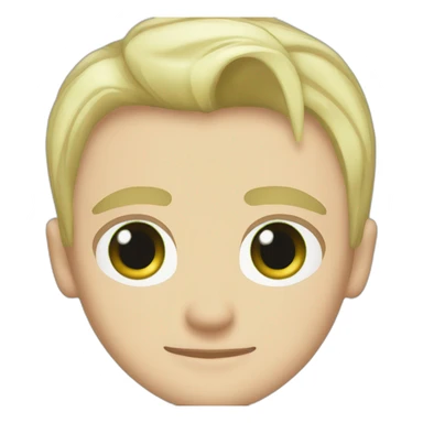 Draco Malfoy green eyes and blond hair whole face sticker