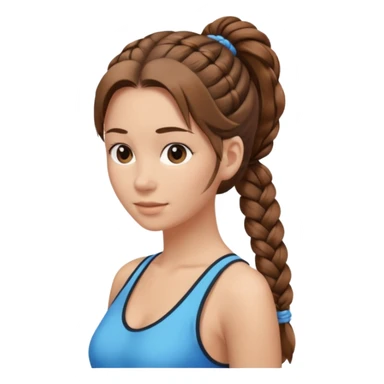 just hair braided hair tail one piece sticker