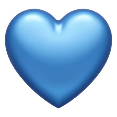 heart with a metallic blue finish sticker
