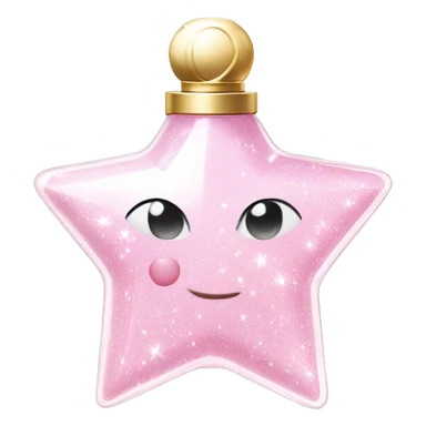 Light pink and white sparkly star dream perfume  sticker