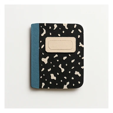 black and white marbled composition notebook sticker