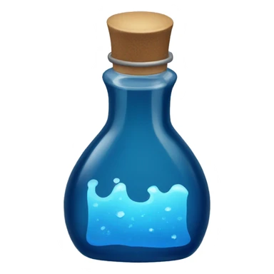 magic bottle dark blue water sticker