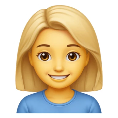 cute girl emoji, smiling sticker