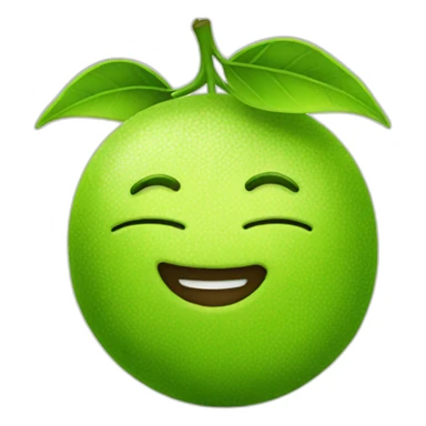 happy lime fruit sticker