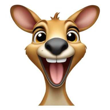 Kangaroo laughing hard at someone  sticker