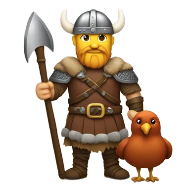 Viking with a turkey sticker