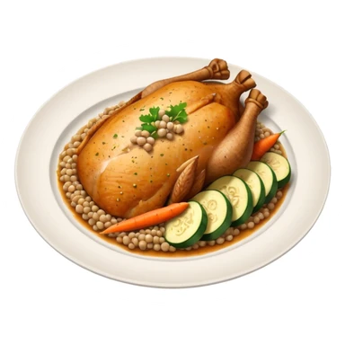 Backed turkey breast with buckwheat and stewed vegetables (zucchini, carrots) sticker