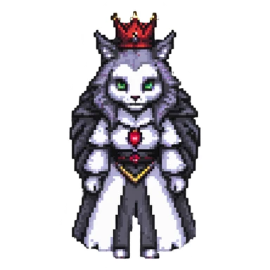 evil fur queen sticker