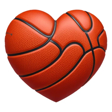 basketball heart sticker
