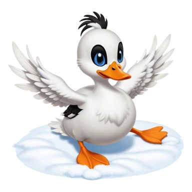 Daffy Duck snow angel sticker