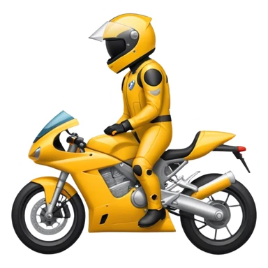 yellow motocycle suit sticker