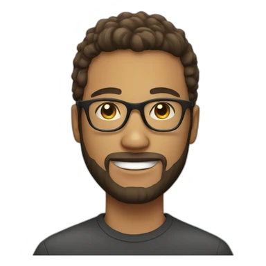 young man with glasses and beard sticker