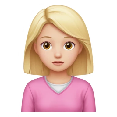 Blonde girl with pink clothes  sticker