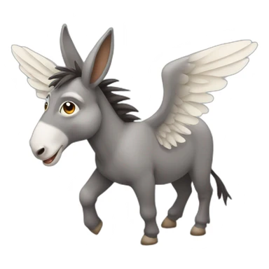 Donkey with wings sticker