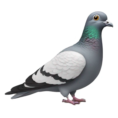 Pigeon sitting at table  sticker