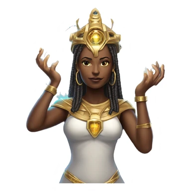 Technomancy Goddess is a mystical being who controls both magic and technology. She can cast spells on technological networks. Her powers blend the ancient art of magic with advanced cybernetics and technology. She can command machines sticker