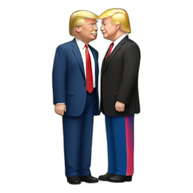trump-and-putin-kissing,-lgbtq+ friendly, positivity, inclusiveness sticker
