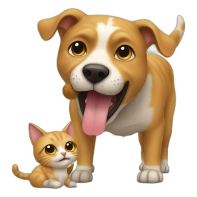 cat eating a dog sticker