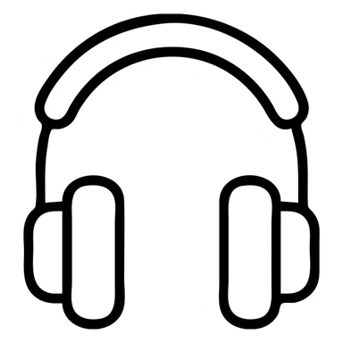 outlined headphones icon sticker