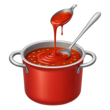 pentola con sugo da mescolare sticker