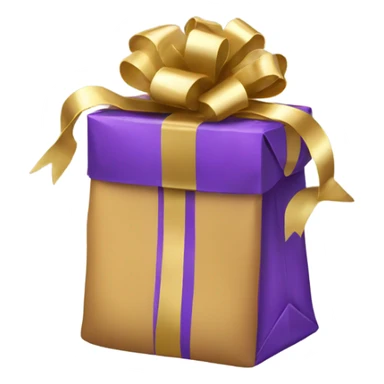 Gift bag with gold bow  sticker