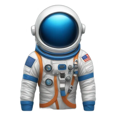 Space explorer with blue spacesuit sticker