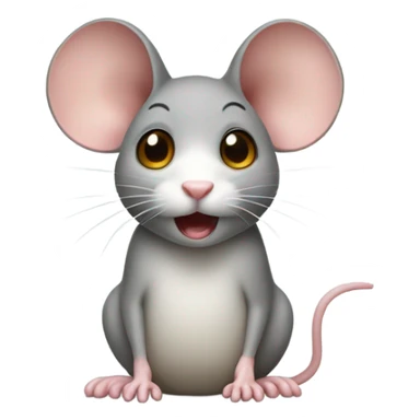 Mouse without one ear sticker