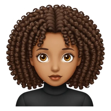 black female specializing in many things with curly hair sticker