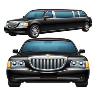 a black limo sticker
