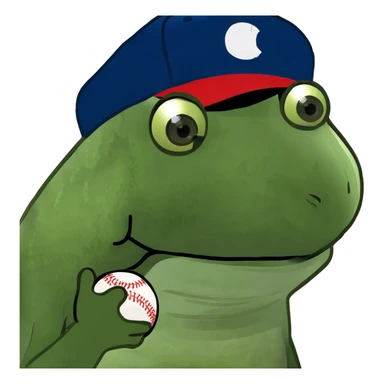 wearing a baseball hat sticker