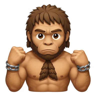 Can you make a emoji of a dumb Neanderthal  with his knuckles dragging on the ground? sticker