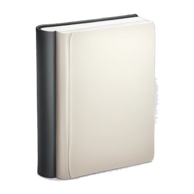 closed book, white cover sticker