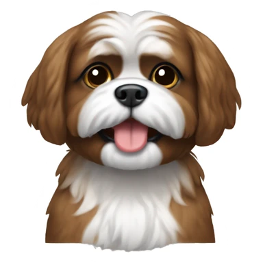 Brown shitzu sticker