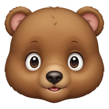 The face of a cute baby bear (thin cheeks, not much hair) sticker